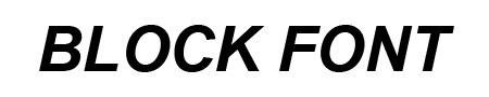Block Font