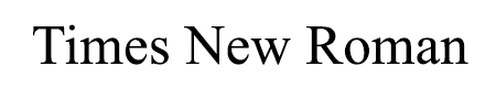 Times New Roman 
